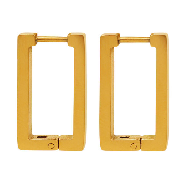 Minimalist Rectangular Hoop Earrings