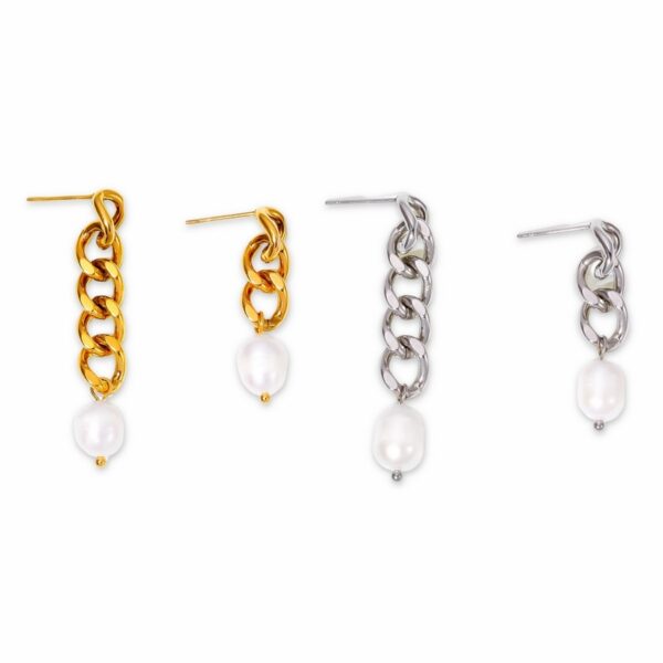 Asymmetrical Pearl Earrings