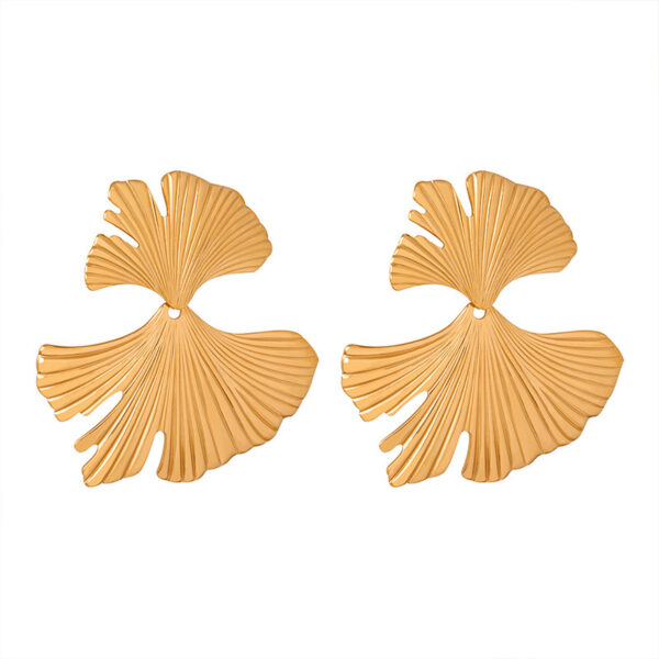 Ginkgo Leaf Stud Earrings