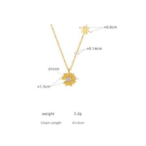 Daisy Zircon Necklace - Image 2