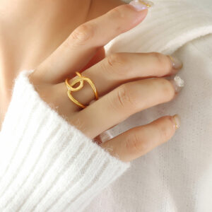 Minimalist Cross Ring - Image 2