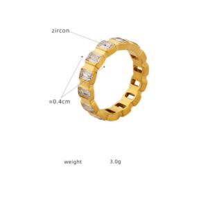 Single Row Design Zirconia Rings - Image 4