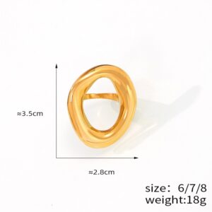 Irregular Shaped Hollow Ring - Image 3