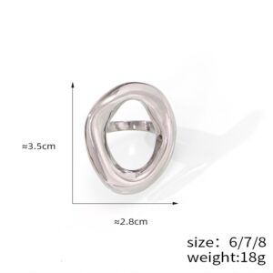 Irregular Shaped Hollow Ring - Image 5