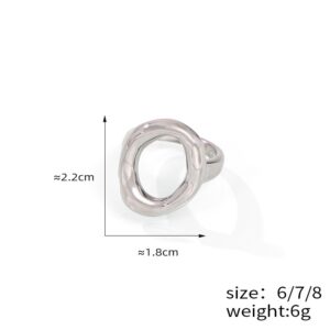 Irregular Shaped Hollow Ring - Image 6