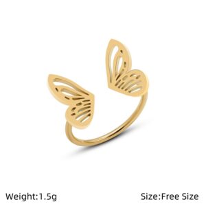 Butterfly Open Ring - Image 4