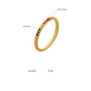 Simple Colored Zircon Ring - Image 3