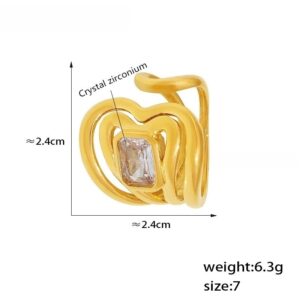 Twisted Zircon Ring - Image 3