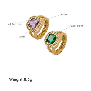 Vintage Square Zircon Ring - Image 4