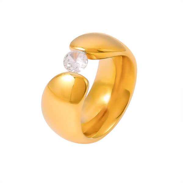 Wide Band Zirconia Ring