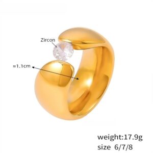 Wide Band Zirconia Ring - Image 3