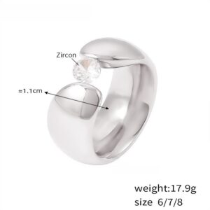 Wide Band Zirconia Ring - Image 4