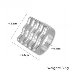 Square Wave Hollow Ring - Image 4