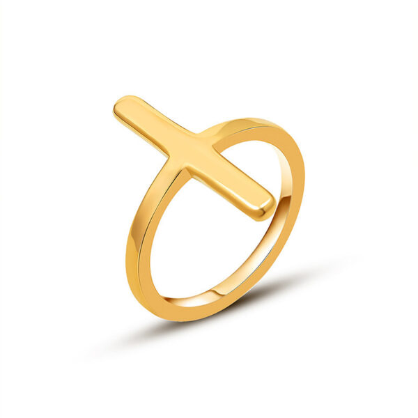 Minimalist Cross Ring