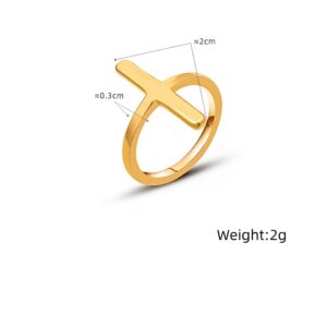 Minimalist Cross Ring - Image 3