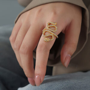 Zirconia Snake Ring - Image 2