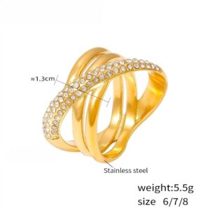 Cross-Wrap Zirconia Ring - Image 3