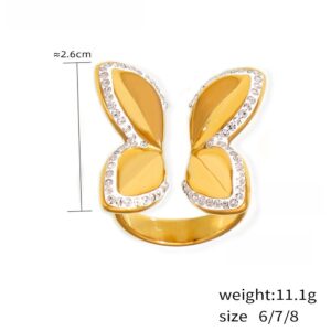 Zircon Butterfly Open Ring - Image 4