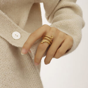 Snake-Shaped Wrap Ring - Image 2