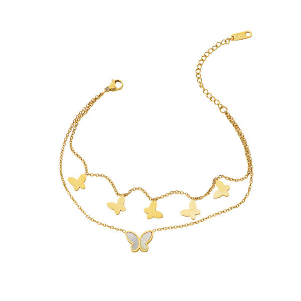 Double-layer Butterfly Anklet