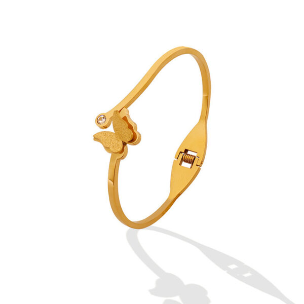 Zircon Butterfly Open Bangle