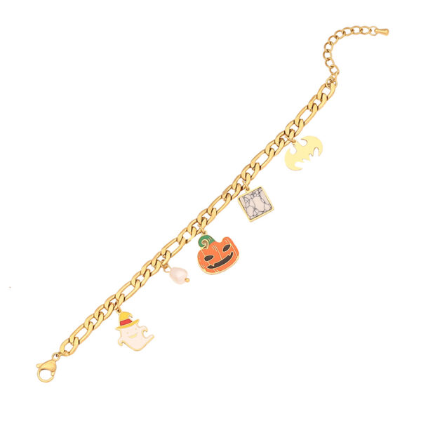 Halloween Pumpkin Pendant Bracelet