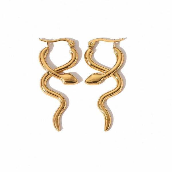 Snake-Shaped Hoop Earrings