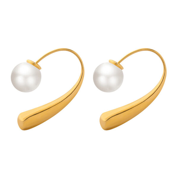 Minimalist Pearl Hook Earrings