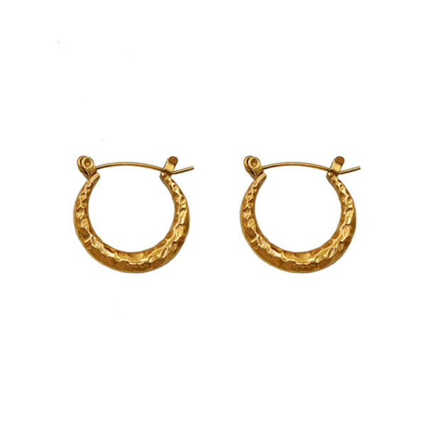 Minimalist Hammered Hoop Earrings