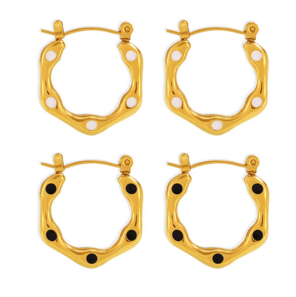 Geometric U-Shaped Hoop Earrings