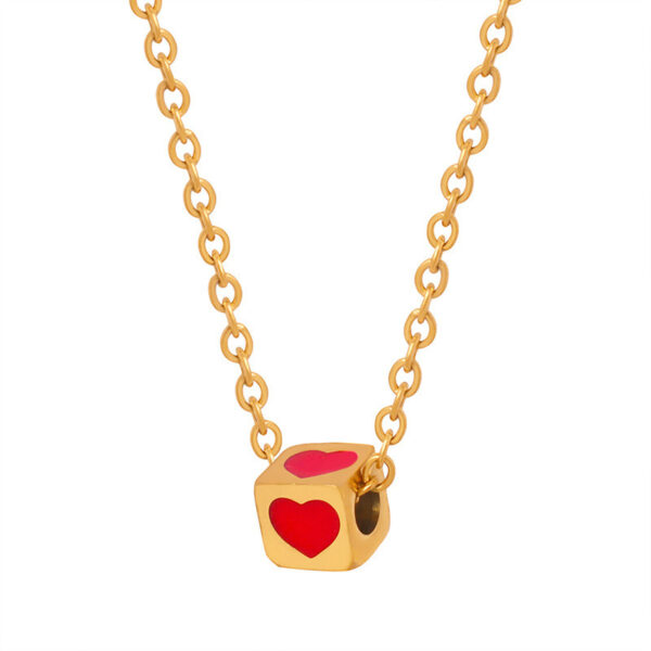 Square Heart Pendant Necklace