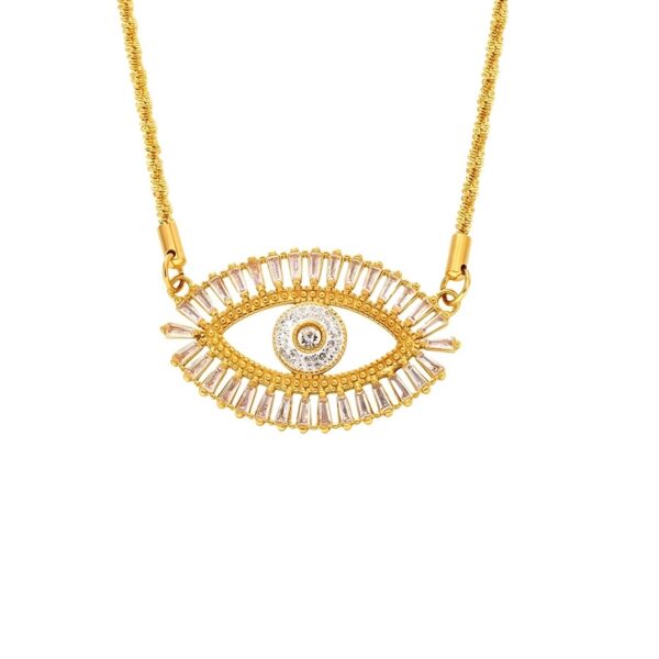 Evil Eye Zircon Pendant Necklace