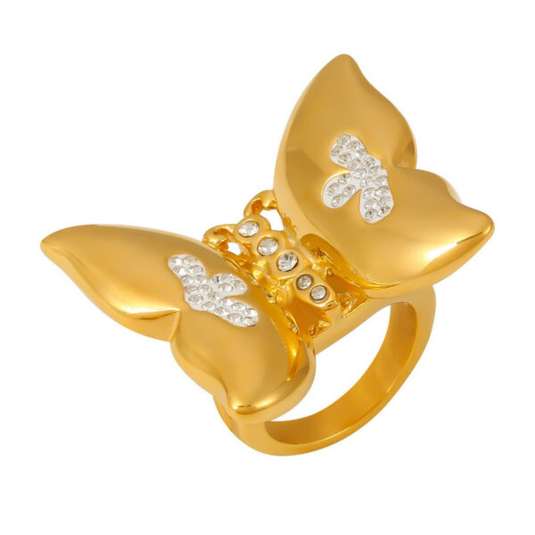 Butterfly Rhinestone Ring