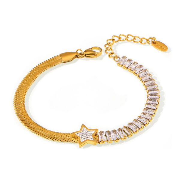 Asymmetric Zircon Star Bracelet