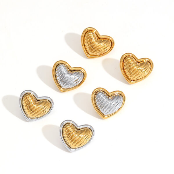 Beveled Heart Earring