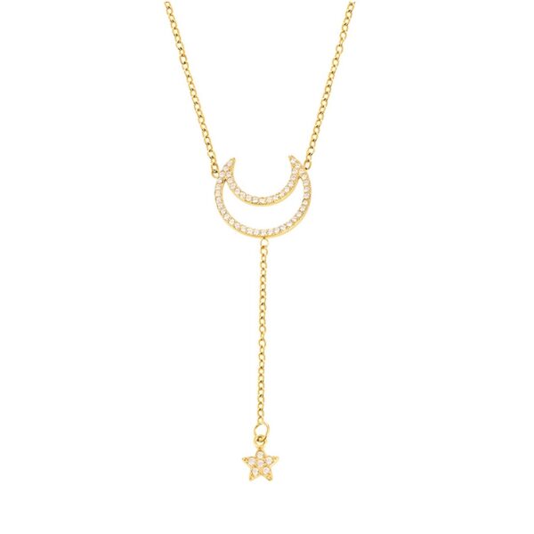 Moon and Star Necklace