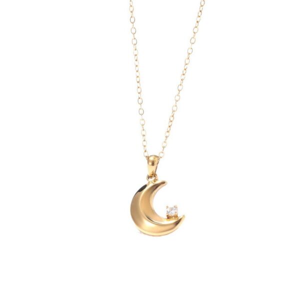 Moon Zircon Pendant Necklace